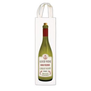 Alice's Cottage Good Wine Friends Food Wine Caddy Tote Gift Bag